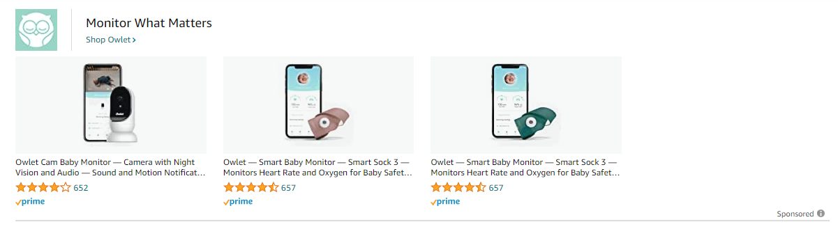 product listing of baby monitors